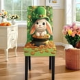 thumbnail image 3 of TSOVTHRID Green Hat Rabbit Print 7 Pcs Tablecloth Chair Cover Set Chair Covers Shamrock Gold Coin Print Rectangle Table Cloth Oil Proof for Dining Room Banquet Party St. Patrick's Day Decor, 3 of 6