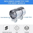 thumbnail image 2 of Exhaust Clamp 50mm Universal Double Stainless Steel Muffler Pipe Band for 2 Inch Automotive ID Tube, 2 of 4