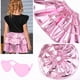 thumbnail image 5 of Falda Perfashion Metálica con Cintura Elástica y Volantes Rosa 6-7 años, 5 of 6