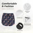thumbnail image 4 of Balery Cartoon Fox Pantalones cortos deportivos para mujer con forro y dos bolsillos, elásticos, para entrenamiento, gimnasio, yoga-X-Large, 4 of 7