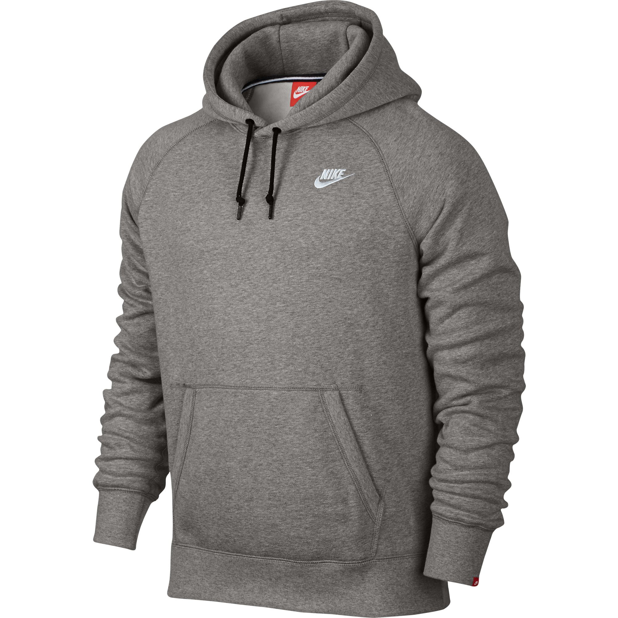 Nike Ace Fleece Pullover Men's Hoodie Athletic Dark Grey/White 598707 ...