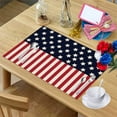 thumbnail image 6 of Household Imitation Clearance! 4th Of July Placemats Set Of 4 Gnome Patriotics America Memorial Day Independence Day Dining Table Decoratios Table Mats Cloth Placemats 12X18 Inch Colored, 6 of 6