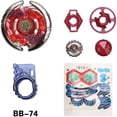 thumbnail image 4 of 6 Pack Bey Burst Battling Tops Metal Fusion Starter Set with 2 Launchers & Stickers for Kids, 4 of 5