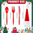 thumbnail image 2 of 72 Sets Christmas Plastic Silverware Set 72 Pcs Spoons 72 Pcs Forks 72 Pcs Knives with 72 Pcs Santa Hats Silverware Holders, 2 of 5