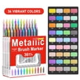 thumbnail image 4 of Juego de rotuladores acrílicos metalizados DICEKOO 36 colores con estuche, 4 of 7
