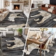 thumbnail image 5 of 6'x9' Area Rugs, White Brown Bear Indoor Outdoor Area Rug for Living Room Bedroom, Vintage Farmhouse Country Rustic Wood Grain Washable Bathroom Rugs Kitchen Floor Carpet Mats Home Decor Aesthetic, 5 of 8