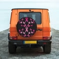 thumbnail image 6 of Fuzoiu Breast Cancer Print Universal Spare Tire Cover with Buckle Strap, Waterproof Wheel Covers for Jeep, Trailer, RV, Truck and All Car-16 inch, 6 of 6