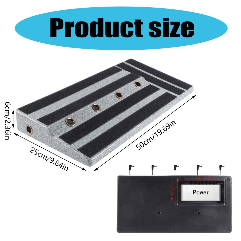 hejhncii Sturdy Guitar Pedalboard Case Guitar Effects Pedal Board Guitar Pedal Accessory