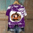 thumbnail image 4 of UAYOTSE Halloween Fashion Graphic Tshirt Women Crew Neck Short Sleeve Casual Holiday Top Size 3XL, 4 of 6