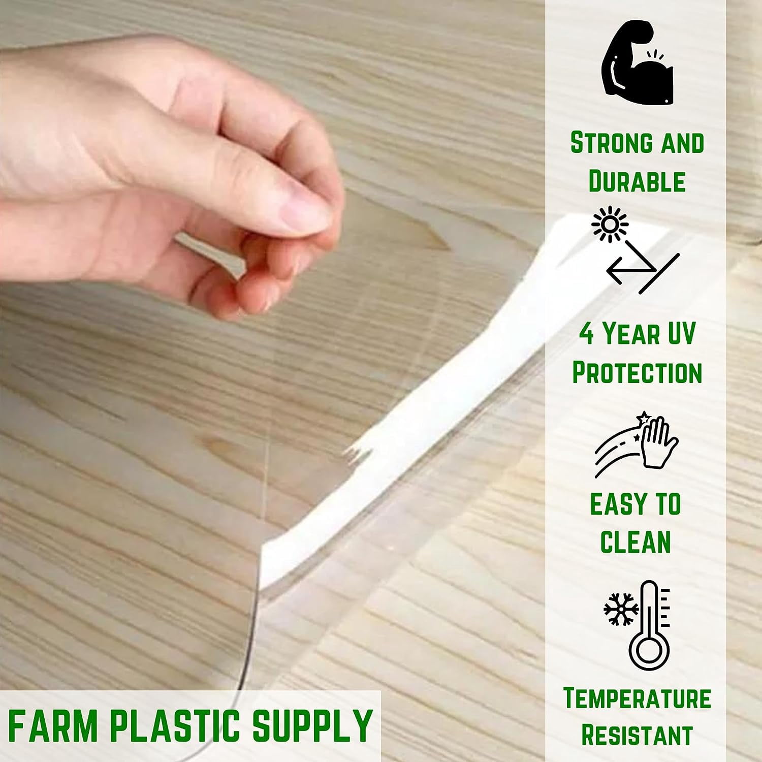 Farm Plastic Supply - Clear Vinyl Sheeting - 12 Mil 4.5 Farm Plastic Supply - Clear Vinyl Sheeting - 12 Mil 4.5