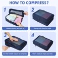 thumbnail image 4 of BAGAIL 4 Set/6 Set/8 Set Compression Packing Cubes Travel Accessories Expandable Packing Organizers(Navy SquareMesh 6 Set), 4 of 7