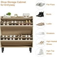 thumbnail image 6 of Studyset Shoe Cabinet with 2 Flip Drawers, Wooden Shoe Organizer Cabinet with Adjustable Shelf, Shoe Storage for Entryway, Hidden Shoe Cabinet for Hallway, Living Room, 6 of 6