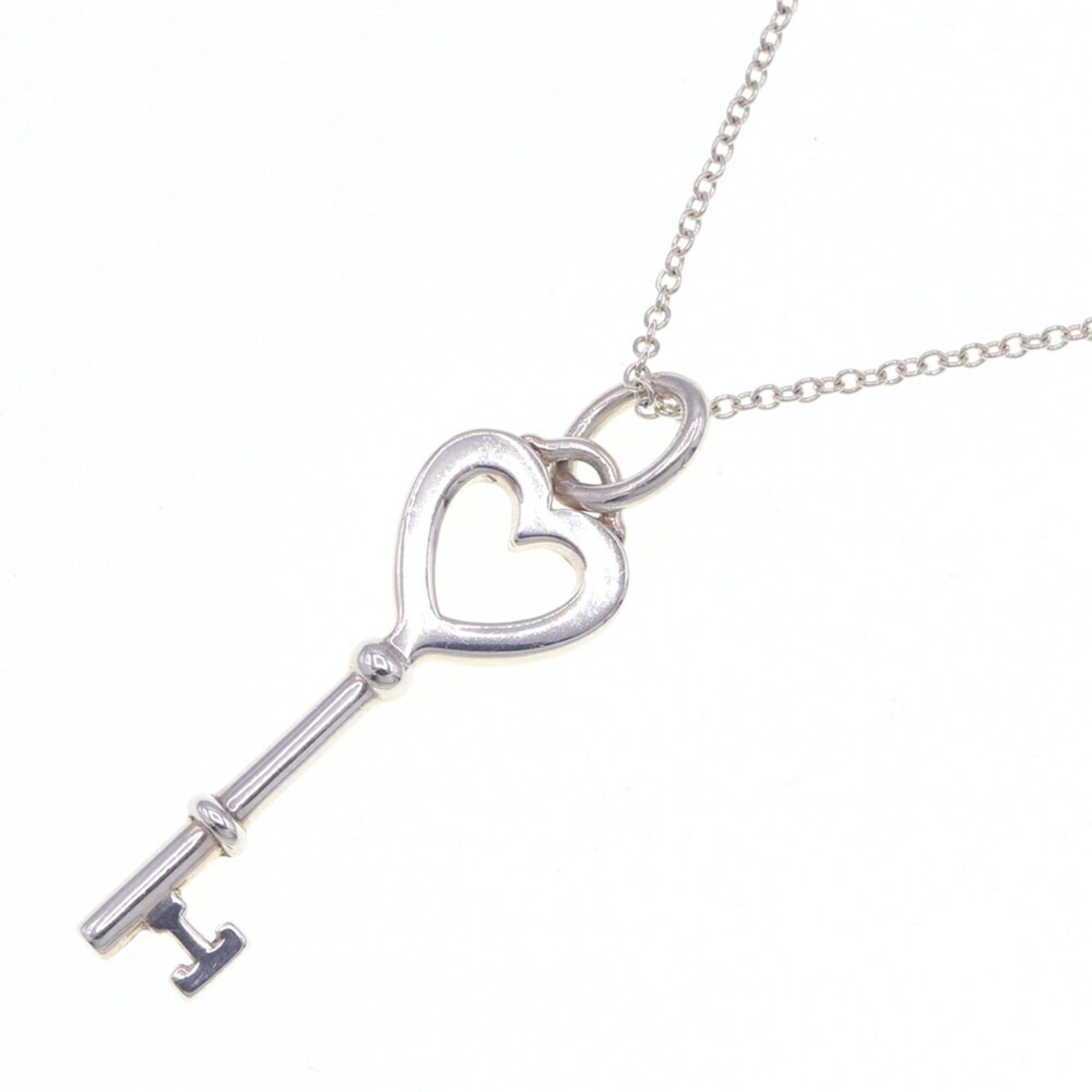 Pre-Owned Tiffany & Co. Heart Key Necklace in Sterling Silver (925) - Women's. (Good)