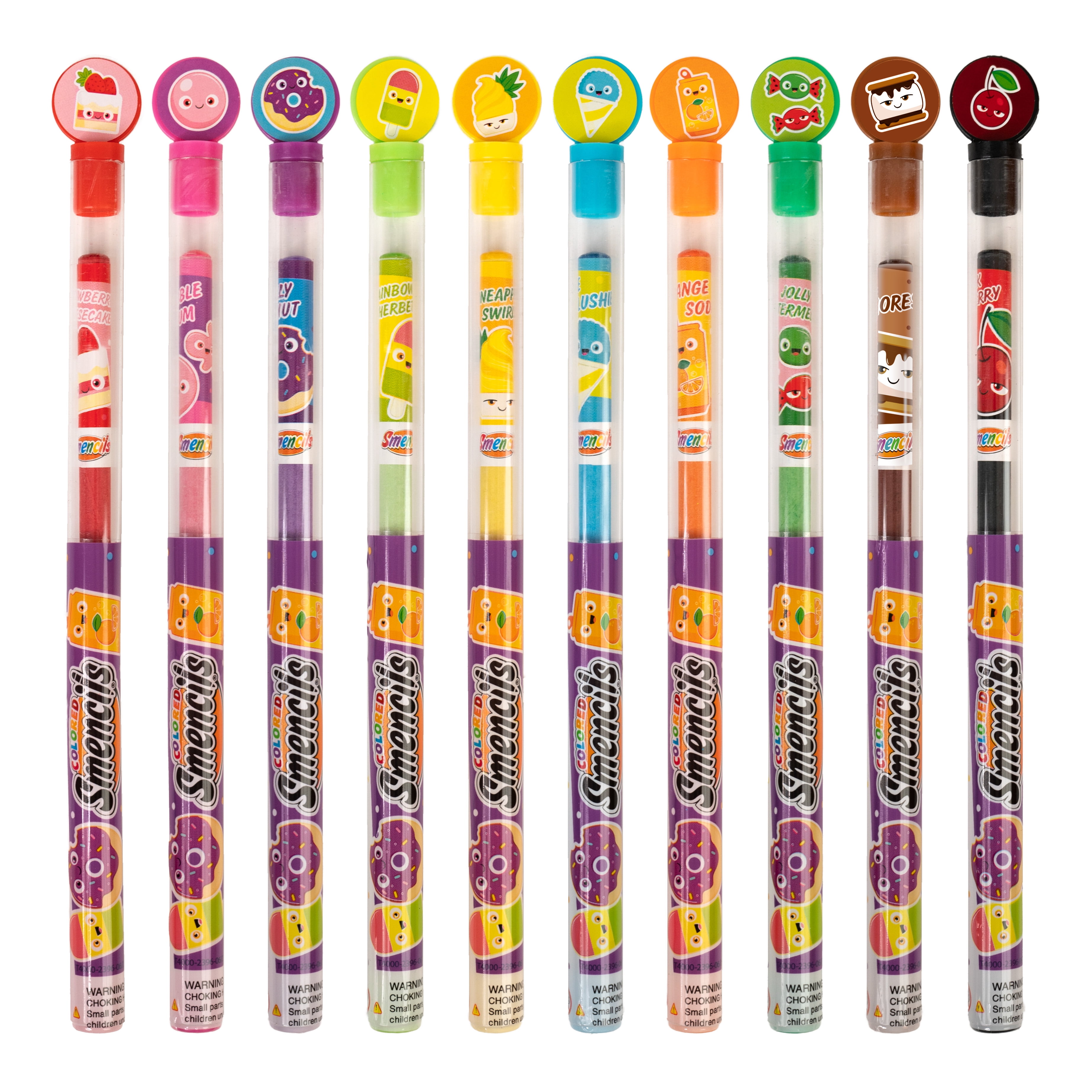Colored Smencils - Gourmet Scented Colored Pencils made from Recycled Newspapers, 10 Count, Gifts for Kids, School Supplies, Classroom Rewards