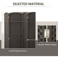 thumbnail image 5 of HOMCOM Room Divider, 6 Panel Folding Privacy Screen, 5.6' Tall Freestanding Partition for Home Office, Bedroom, Brown, 5 of 9