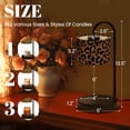 thumbnail image 2 of Candle Warmer Lamp with Timer Dimmer Leopard Print Earthy Tones Candle Lamp Warmer for Jar Candle with 4 Bulbs Gifts for Women Mothers Day Gift House Warming Gifts, 2 of 8