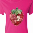 thumbnail image 4 of Inktastic Patchwork Strawberry Design Women's T-Shirt, 4 of 5