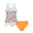 thumbnail image 3 of WOYY Girls' Two Piece Swimsuit Floral Side Drawstring Tankini Set Bathing Suit, Sizes 7-16, 3 of 3