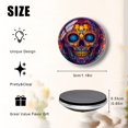 thumbnail image 2 of Glass Refrigerator Magnet 6Pcs Magnetic Fridge Sticker,Decor for Kitchen,Whiteboard,Cabinet,Skulls Against Colorful Background, 2 of 5