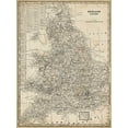 thumbnail image 2 of Vision Studio 12x14 Gold Ornate Wood Framed with Double Matting Museum Art Print Titled - Antique Map of England, 2 of 4