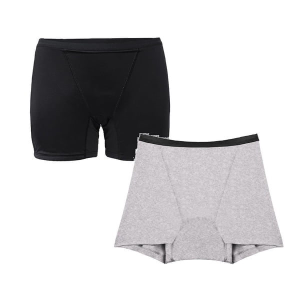 Calzones Sin Costuras Para Mujer Bragas Menstruales Para Mujer, De 4 Capas, A Prueba De Fugas, Color Negro, Con Flujo Ligero, Para Niñas (2 Unidades)