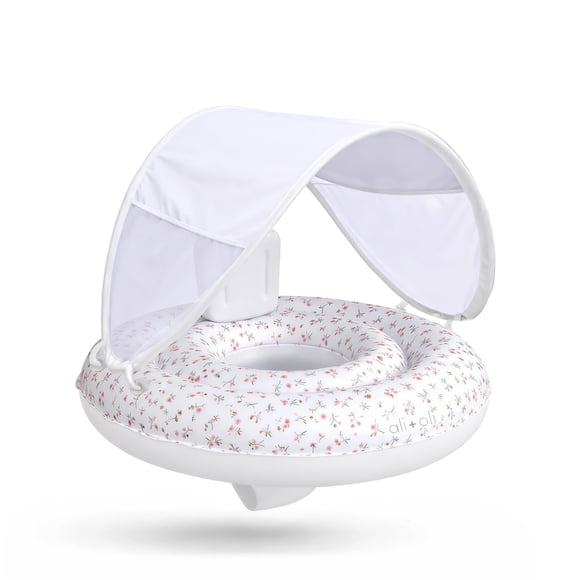 Asiento de natación inflable para bebé Ali+Oli con toldo solar
