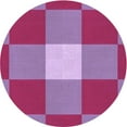 thumbnail image 1 of Ahgly Company Machine Washable Indoor Round Transitional Pink Lemonade Pink Area Rugs, 4' Round, 1 of 7