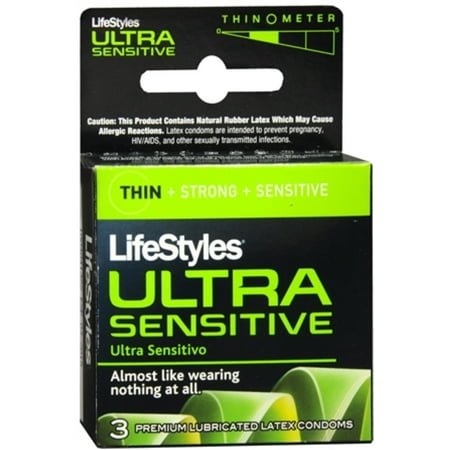 LifeStyles Ultra Sensitive Condoms Lubricated Latex 3 Each ...