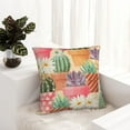 thumbnail image 6 of Fuzoiu Succulent And Cactus Print Square Pillow Cover,Hidden Zipper Design,Luxury Square Pillow Case, Throw Pillow,Couch Cushion-26"x26", 6 of 7
