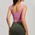 thumbnail image 6 of ITSAME Womens Workout Yoga Tank Tops with Chest Pad Stretchy Slim Gym Running Athletic Tops Hot Pink Size S, 6 of 6
