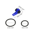 thumbnail image 2 of Uxcell 0.63 x 0.37 x 0.35 inch Plastic Fishing Hook Keeper Holder with 2 Size Rubber Rings Blue 10 Pack, 2 of 5