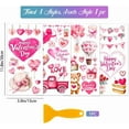 thumbnail image 2 of 4 Sheets Happy Valentine Rub on Transfers Love Cupid Furniture Decor Transfers Sticker Love Heart UV Transfers Decal Craft for Bedroom Living Room Desk Table Decoration Colorful DIY, 2 of 9