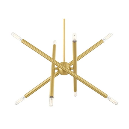 

Livex Lighting 46774 Soho 8 Light 20 Wide Commercial Abstract Sputnik Chandelier - Brass