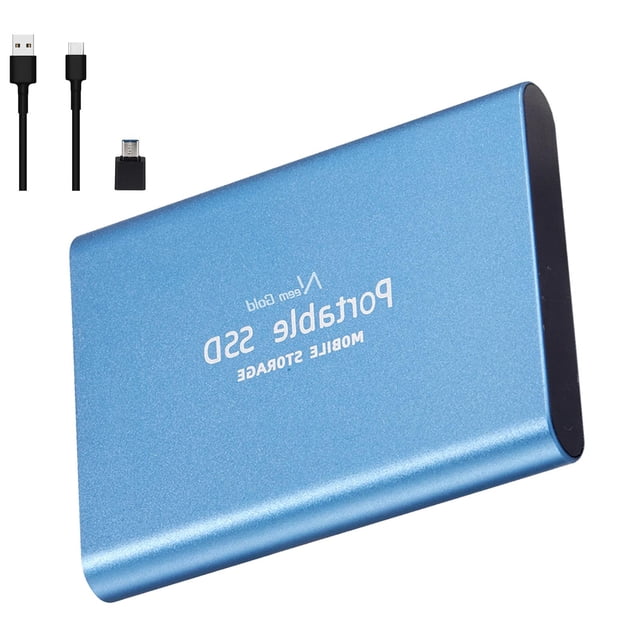 SSD profesional USB 3.1 Unidades de externas Velocidad de lectura del disco duro a 430 MB / s para PC portátil - 500GB azul Sunnimix SSD de alta velocidad