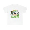 thumbnail image 2 of Follow The Rainbow Happy St Patrick's Day Irish Unisex Heavy Cotton Tee, 2 of 9