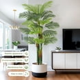 thumbnail image 4 of Yeshouse Palmera artificial de caña dorada, plantas artificiales grandes para sala de estar, patio, decoración interior y exterior del hogar con base blanca, 4 of 6