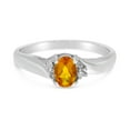 thumbnail image 6 of 14k White Gold Oval Citrine And Diamond Ring, 6 of 6