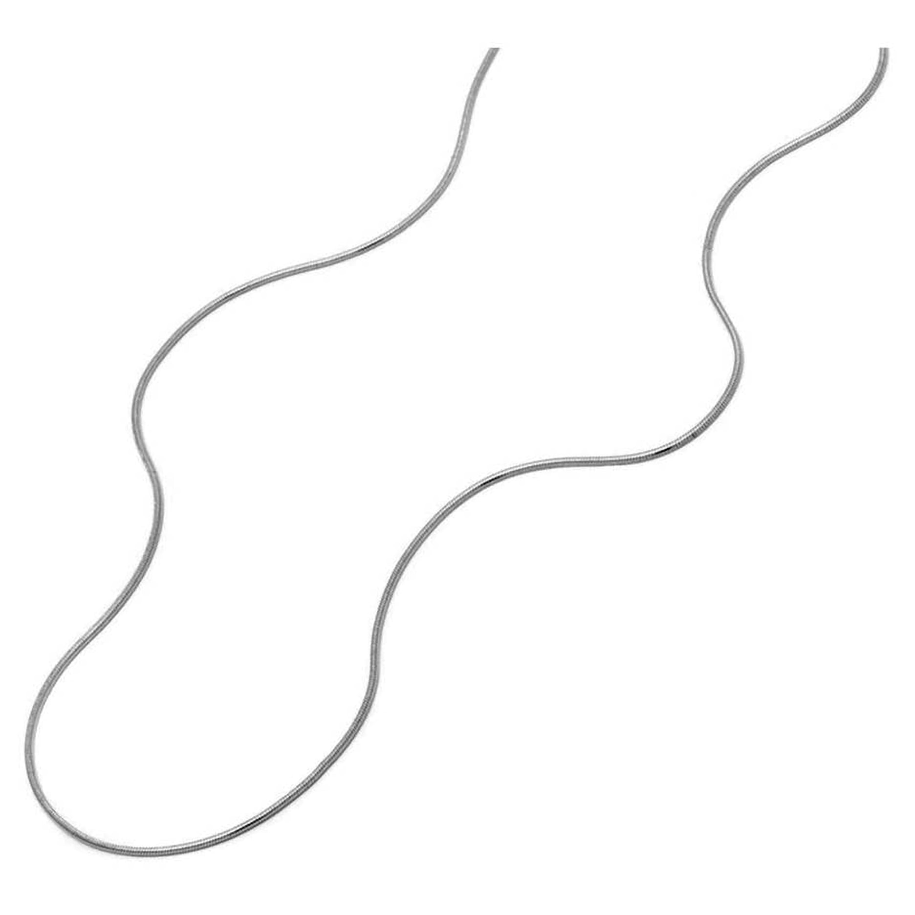 A&M 925 Sterling Silver 1mm Snake Chain Necklace, 16–30 Inch, Lobster Clasp, Adult Unisex