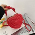 thumbnail image 4 of Bolso de hombro con forma de corazón de amor a la moda, bolsos pequeños, bolsos cruzados de diseñador para mujer, bolso con asa de calidad de cuero Pu sólido, 4 of 5