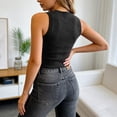 thumbnail image 5 of DHFJKG Camisole Tank Tops For Women Rhinestone Round Neck Fitness Sleeveless Cami Shirt Sexy Night Out Clothes Glitter Versatile Top, 5 of 6