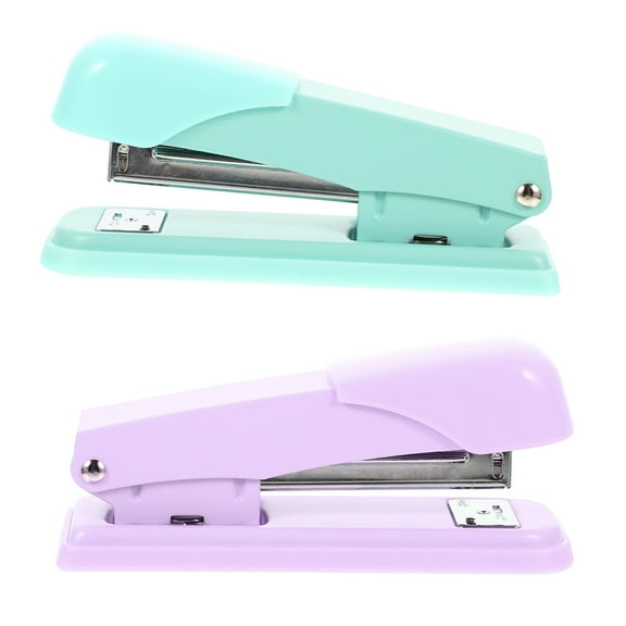 2Pcs Multi-function Stapler Convenient Desk Stapler Metal Office Stapler Home Supply