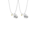 thumbnail image 2 of Delight Jewelry Goldtone Mini August - Lime Green Crystal Heart Mother & Daughter Heart Necklaces (Set of 2), 19"+2", 2 of 4