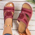 thumbnail image 5 of Willtoo Womens Wedge Orthopedic Sandals Leather Dressy Sandal Non-Slip Comfortable Walking Casual Slip on Summer Beach Shoes, 5 of 5