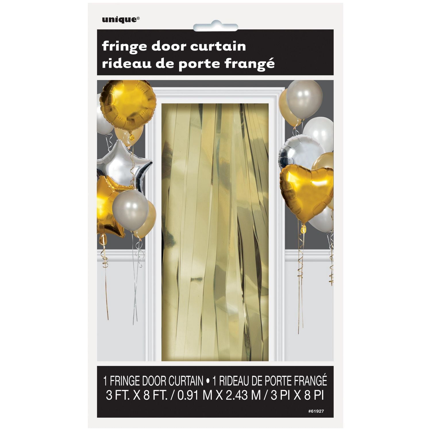 Rideau à Franges Feuille D'or Pour Photomaton - 1x2 M - Thème Disco Années 70-80, Décoration De Fête - 7