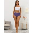 thumbnail image 5 of DARING DIVA Women's High-Waist Invisibles Underwear Breathable Panties S Dark Purple, 5 of 6