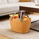 thumbnail image 5 of Bolso tipo cesta de compras tejido para la compra, picnic o almacenamiento | Asa ergonómica para facilitar el transporte | Diseño espacioso con apertura superior para ropa sucia, 5 of 6