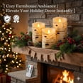 thumbnail image 2 of Comenzar Flameless Candles Birch Bark Texture, Flickering Flame Battery Operated LED Candles, Electric Plastic with Remote Timer for Home Decor, Rustic Wedding Centerpiece, Gift Set of 3, 2 of 4