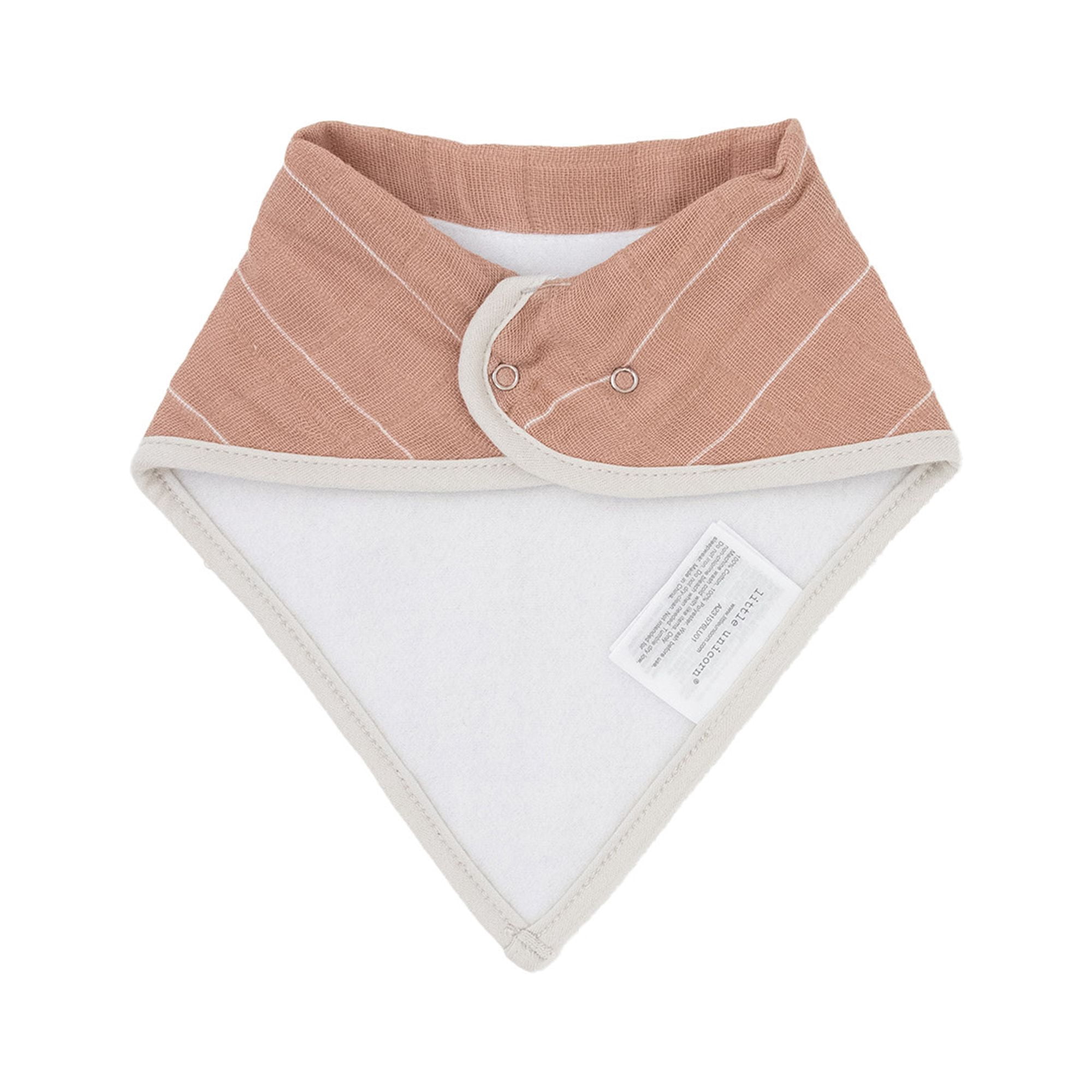 Little Unicorn Bandana Bibs for Babies, 4 Pack - Mauve Stripe