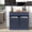 Blue, variant on Tilt Out Trash Cabinet,Antique-Style Beadboard Kitchen Island with Solid Wood Tabletop & Drawer, Proof Trash Can, Wood Laundry Cabinet (Blue, Double Door)
