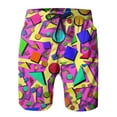 thumbnail image 3 of Wyzesi Booty Shorts Set Summer New Leisure Color Style Geometric Figure Sand Loose Four Pairs Of Beach Pants, 3 of 4